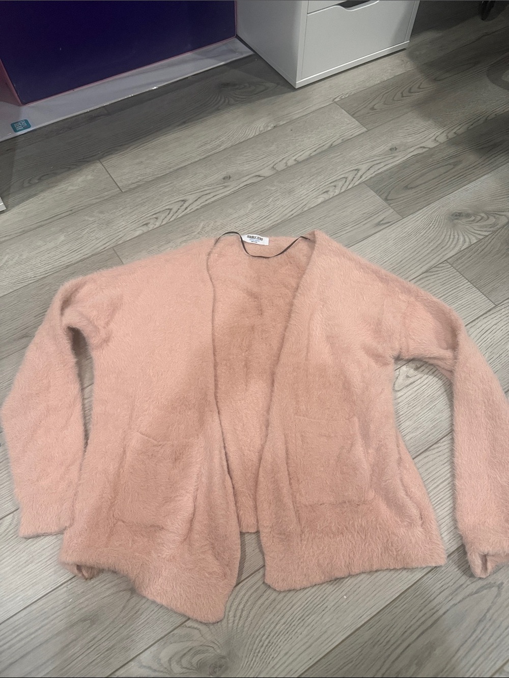 Double Zero Soft Blush Open-Front Women's Cardigan